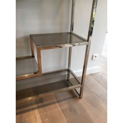 Etagère Design Chromée. Dans le Goût de Willy Rizzo