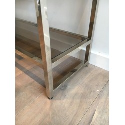 Etagère Design Chromée. Dans le Goût de Willy Rizzo