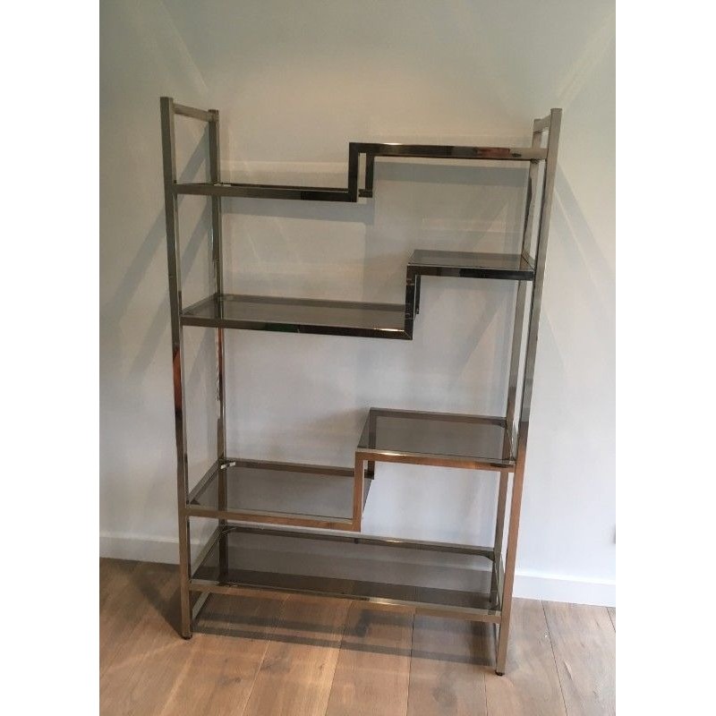 Etagère Design Chromée. Dans le Goût de Willy Rizzo
