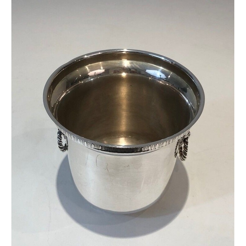 Silver Plated Champagne Bucket with Lion Heads Handles