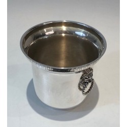 Silver Plated Champagne Bucket with Lion Heads Handles