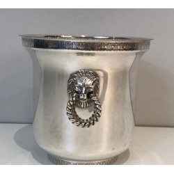 Silver Plated Champagne Bucket with Lion Heads Handles