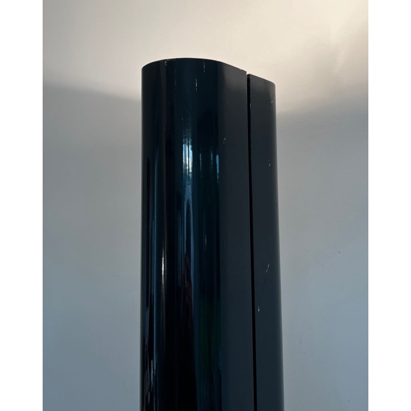 Lampadaire Halogène Megaron en Métal Laqué Noir, Gianfranco Frattini, vers 1980