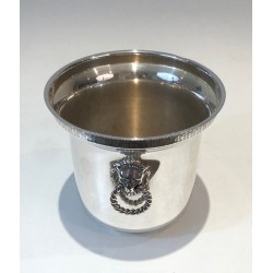 Silver Plated Champagne Bucket with Lion Heads Handles