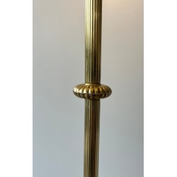 Neoclassical Brass Floor Lamp by Maison Jansen, French Work, circa 1940