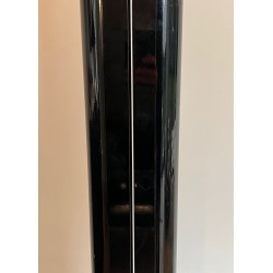 Lampadaire Halogène Megaron en Métal Laqué Noir, Gianfranco Frattini, vers 1980