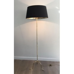 Neoclassical Brass Floor Lamp