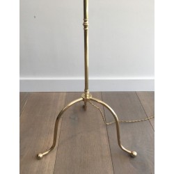 Neoclassical Brass Floor Lamp