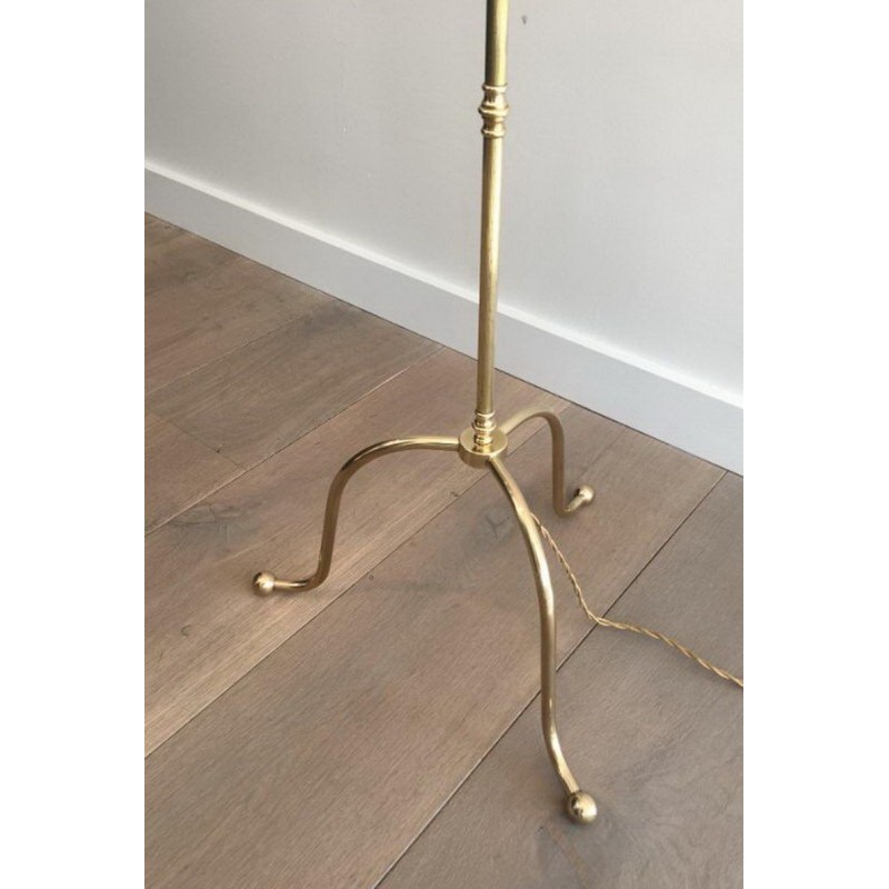 Lampadaire de Parquet Néoclassique en Laiton