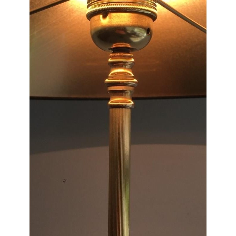 Lampadaire de Parquet Néoclassique en Laiton