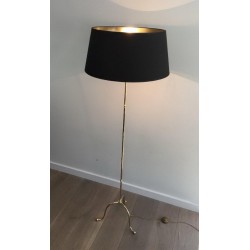 Neoclassical Brass Floor Lamp