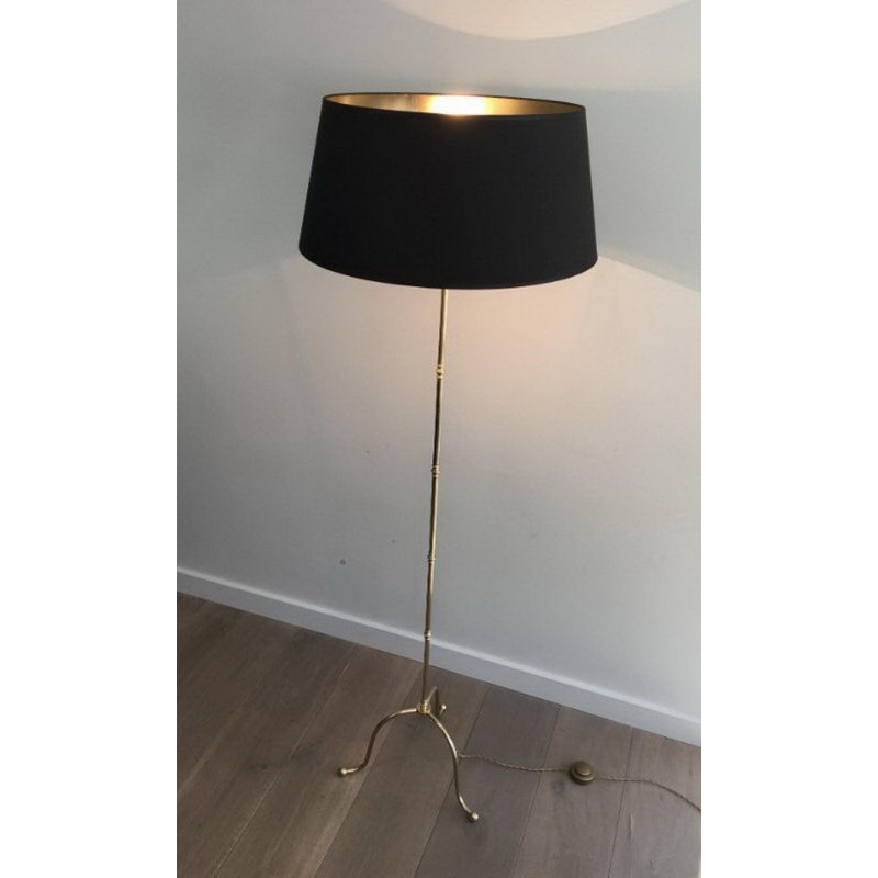 Neoclassical Brass Floor Lamp