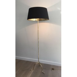 Neoclassical Brass Floor Lamp