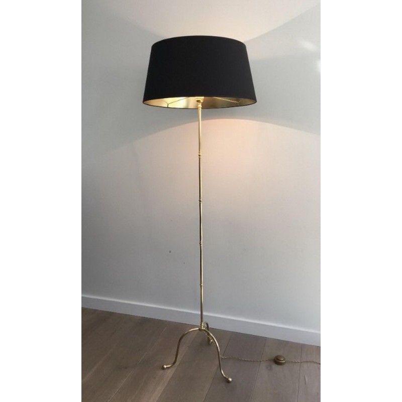Neoclassical Brass Floor Lamp
