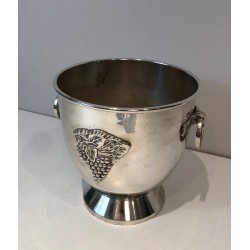 Silver Plated Champagne Bucket with Grappes Decor