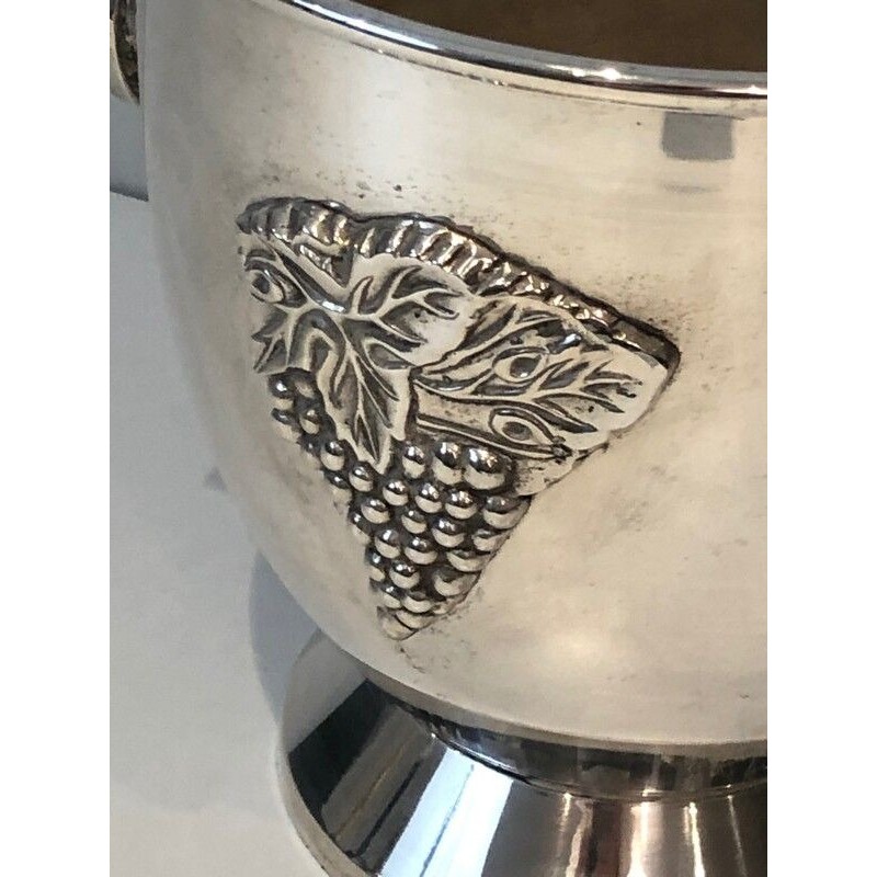 Silver Plated Champagne Bucket with Grappes Decor