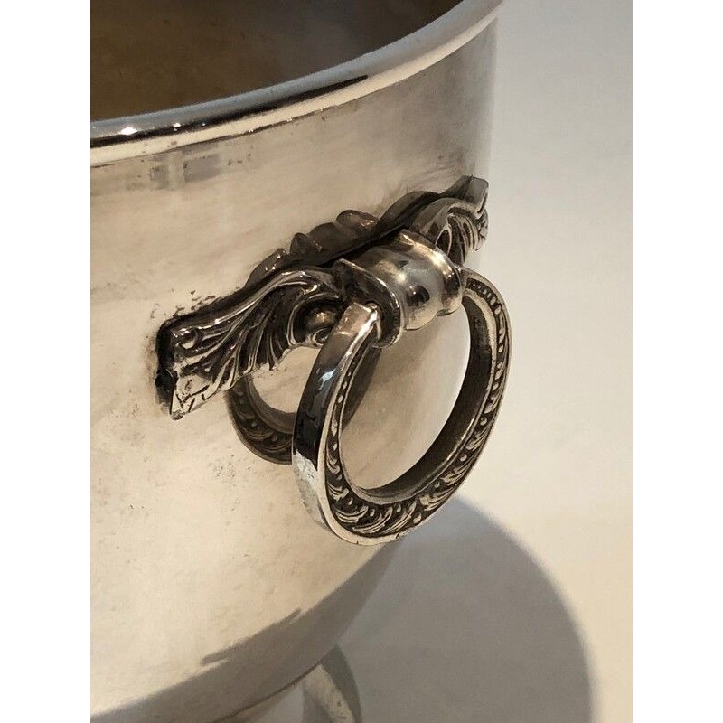 Silver Plated Champagne Bucket with Grappes Decor
