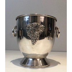 Silver Plated Champagne Bucket with Grappes Decor