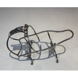 Paire de Portes-Bouteille de Style Louis XVI en Métal Argenté