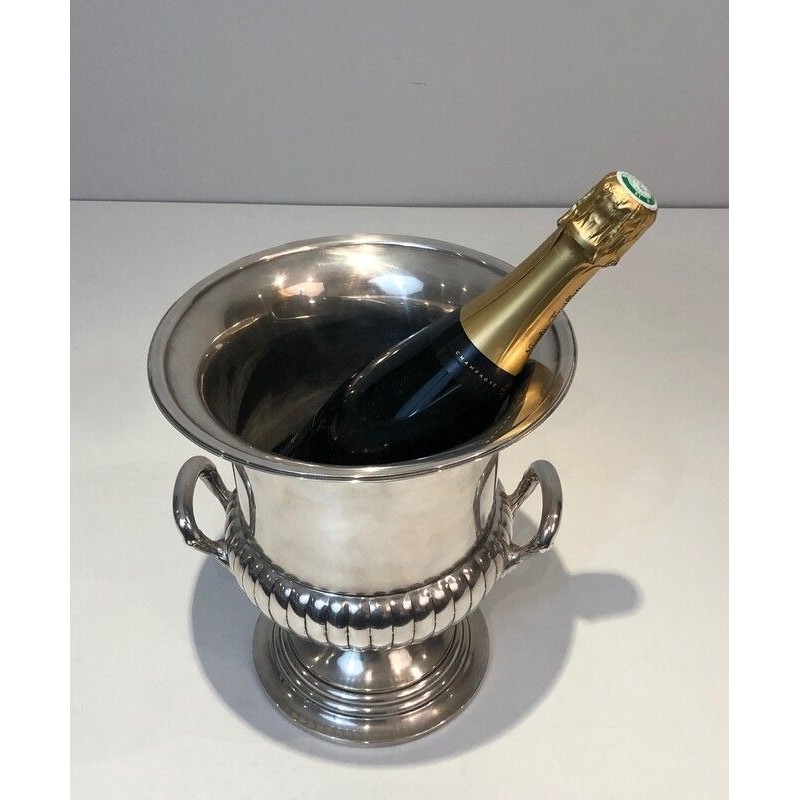 Seau à Champagne Belle Époque en Métal Argenté