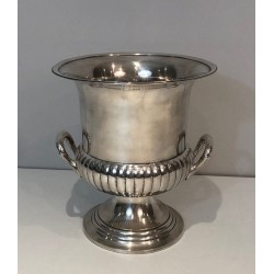 Seau à Champagne Belle Époque en Métal Argenté