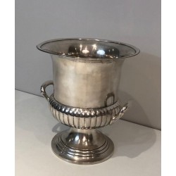 Seau à Champagne Belle Époque en Métal Argenté