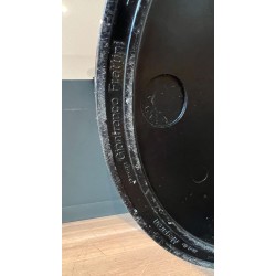 Lampadaire Hallogène Modèle Megaron en Métal Laqué Noir signé Gianfranco Frattini