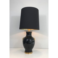 Black and Gold Ceramic Table Lamp