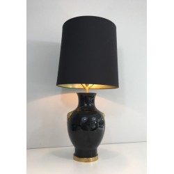 Black and Gold Ceramic Table Lamp
