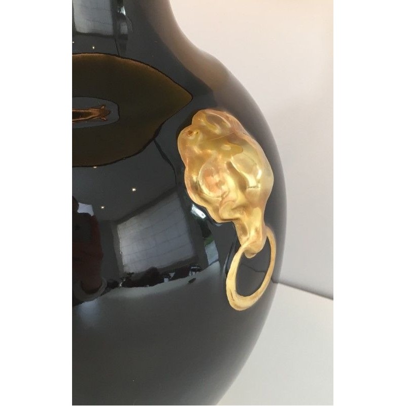 Black and Gold Ceramic Table Lamp