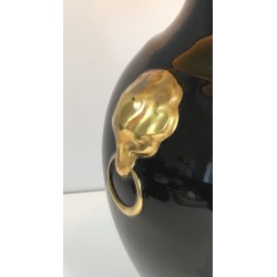 Black and Gold Ceramic Table Lamp