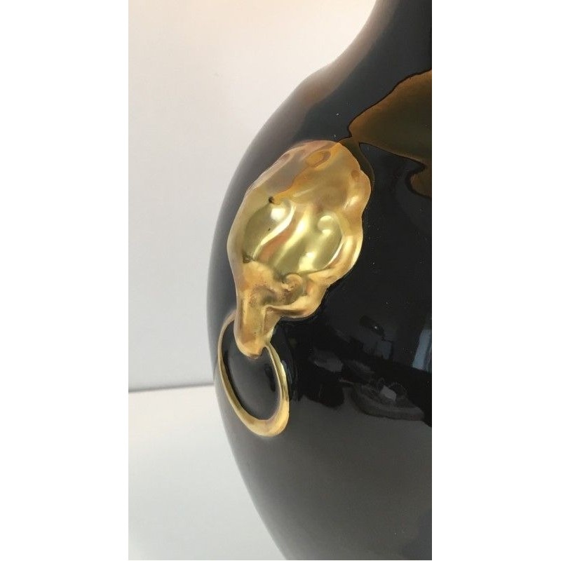 Black and Gold Ceramic Table Lamp