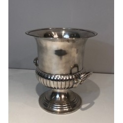 Seau à Champagne Belle Époque en Métal Argenté