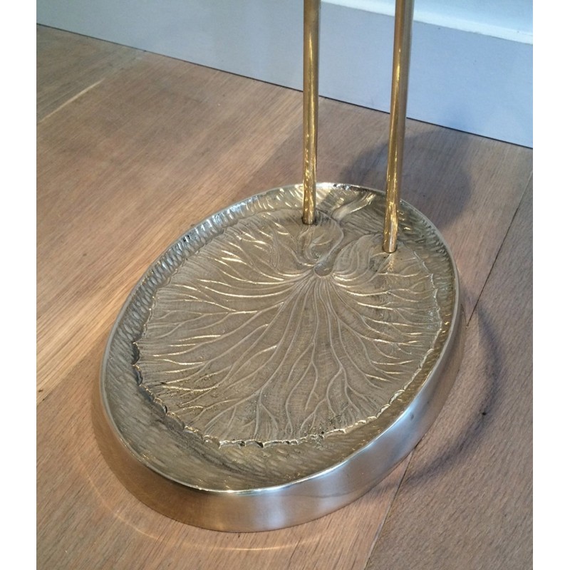 Brass Swan Umbrella Stand Attributed to Maison Jansen