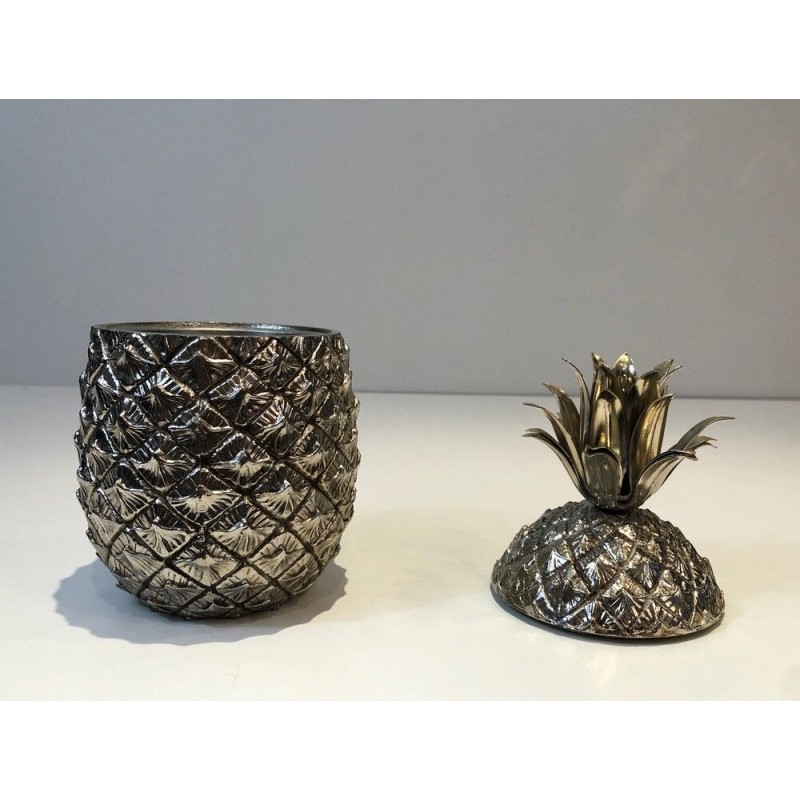 Seau à Glaçon Ananas en Métal Argenté