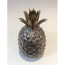 Seau à Glaçon Ananas en Métal Argenté