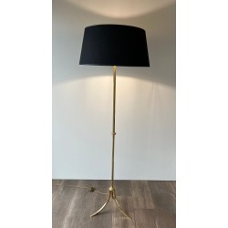 Lampadaire Néoclassique en Laiton par Maison Jansen, Travail Français, vers 1940
