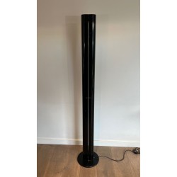 Lampadaire Halogène Megaron en Métal Laqué Noir, Gianfranco Frattini, vers 1980
