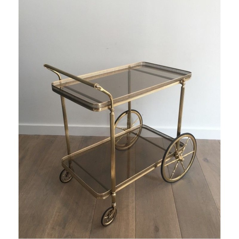 Table Roulante en Laiton. Maison Jansen