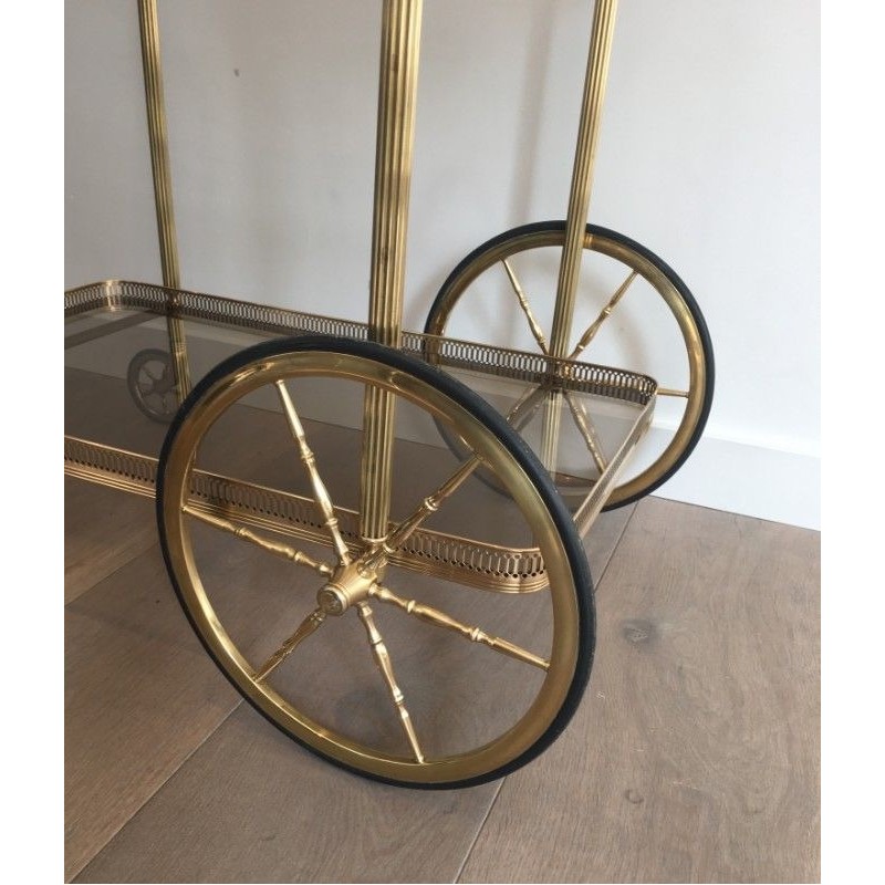 Table Roulante en Laiton. Maison Jansen