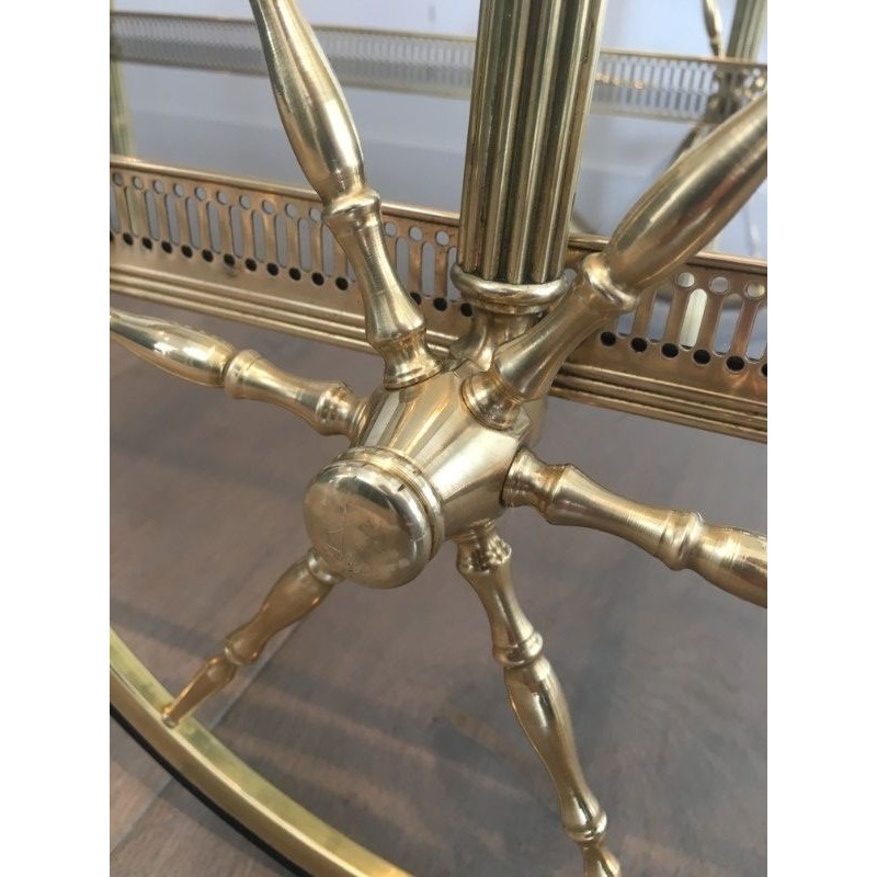 Table Roulante en Laiton. Maison Jansen