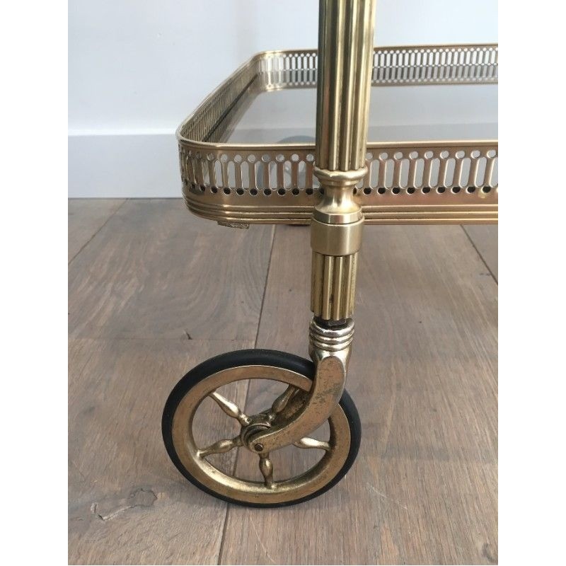 Table Roulante en Laiton. Maison Jansen