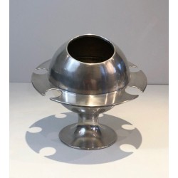 Rare Silver Plated Champagne Bucket with Flutes Holder