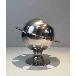 Rare Silver Plated Champagne Bucket with Flutes Holder