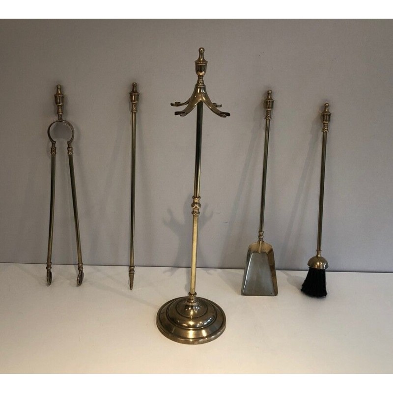 Nécessaire de Feu en Laiton de Style Néoclassique