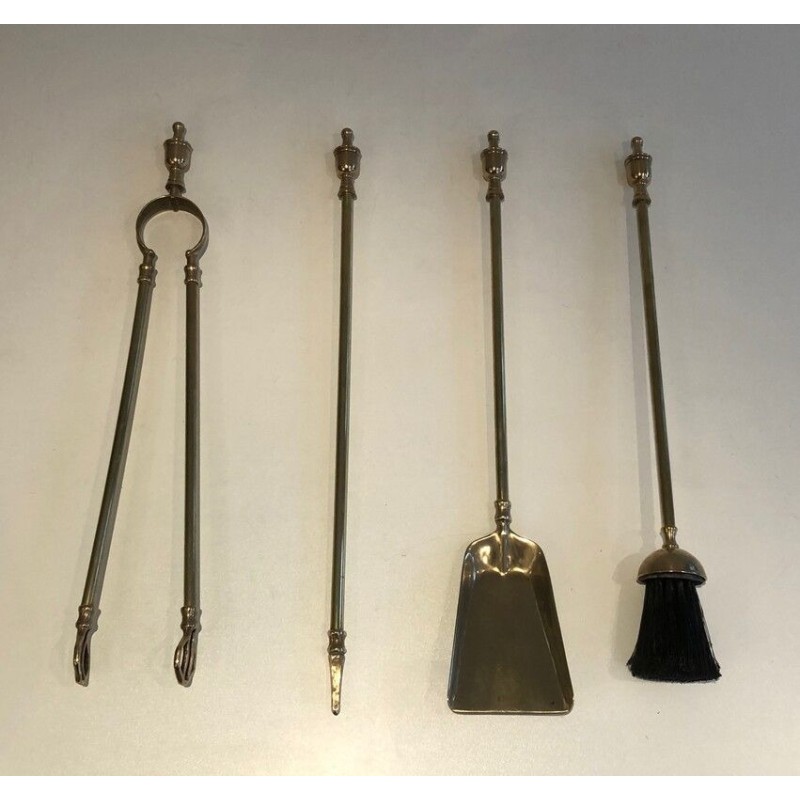 Nécessaire de Feu en Laiton de Style Néoclassique