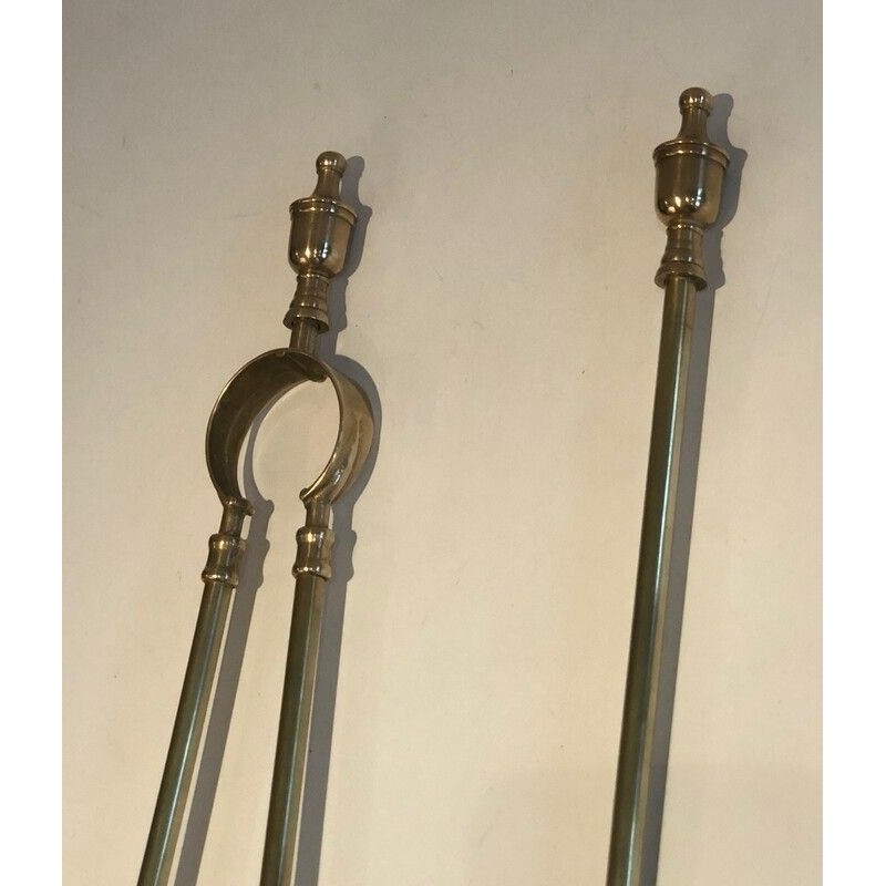 Nécessaire de Feu en Laiton de Style Néoclassique