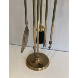 Nécessaire de Feu en Laiton Modèle Tête de Cheval