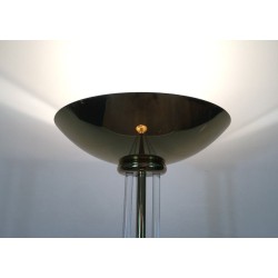 Lucite and Gilded Brass Floor Lamp