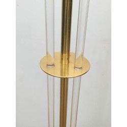 Lucite and Gilded Brass Floor Lamp